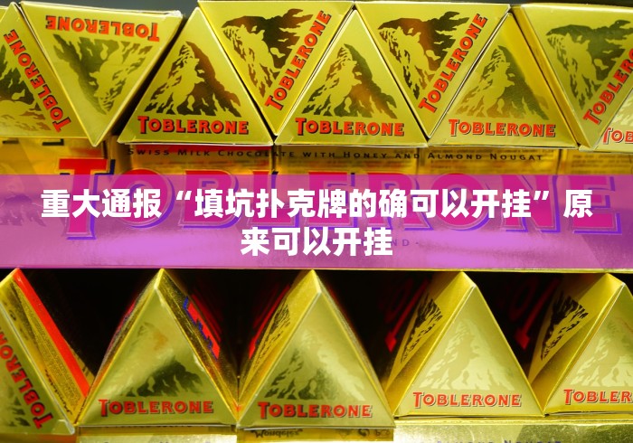 重大通报“填坑扑克牌的确可以开挂”原来可以开挂