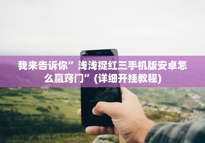 我来告诉你”浅浅捉红三手机版安卓怎么赢窍门”(详细开挂教程)