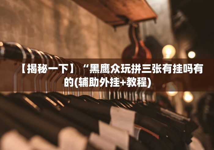 【揭秘一下】“黑鹰众玩拼三张有挂吗有的(辅助外挂+教程)