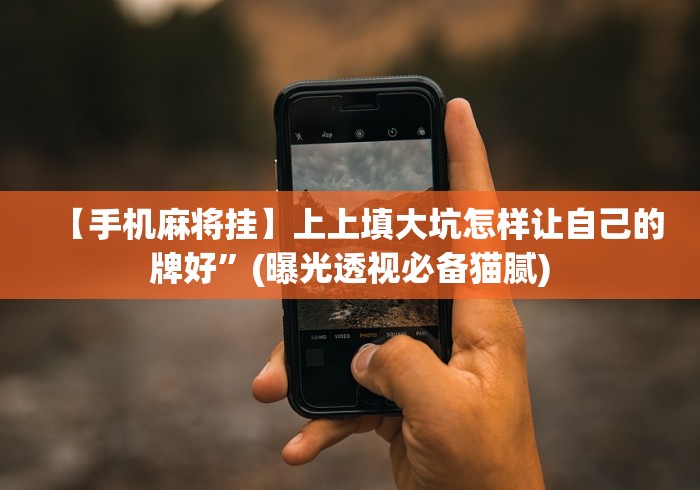 【手机麻将挂】上上填大坑怎样让自己的牌好”(曝光透视必备猫腻)