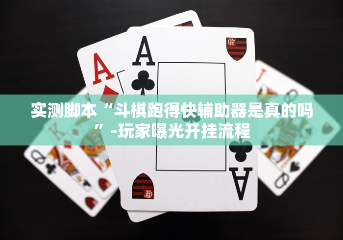 实测脚本“斗棋跑得快辅助器是真的吗”-玩家曝光开挂流程
