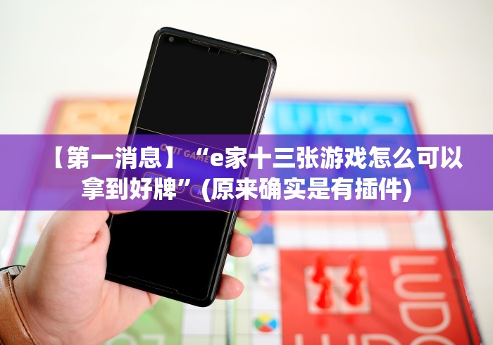 【第一消息】“e家十三张游戏怎么可以拿到好牌”(原来确实是有插件)