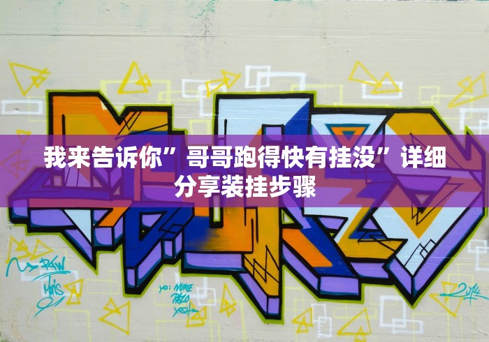 我来告诉你”哥哥跑得快有挂没”详细分享装挂步骤