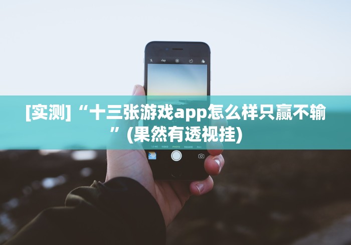 [实测]“十三张游戏app怎么样只赢不输”(果然有透视挂)