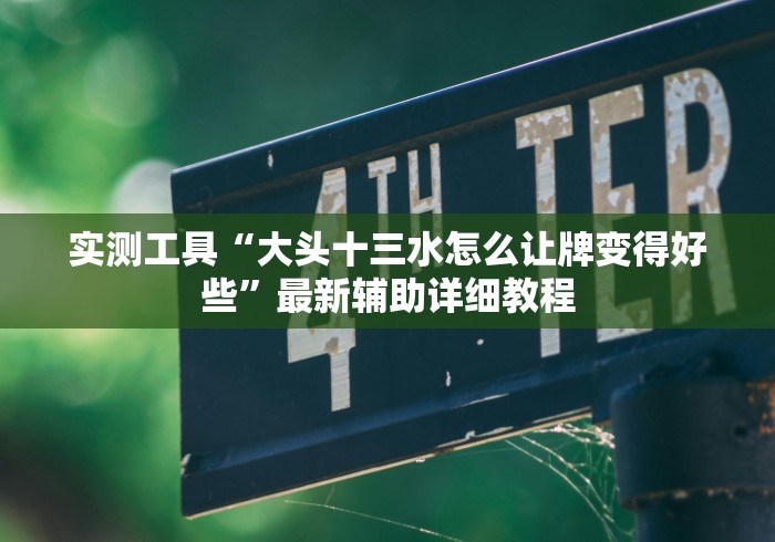 实测工具“大头十三水怎么让牌变得好些”最新辅助详细教程