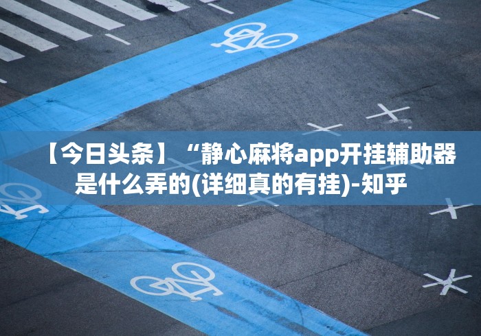 【今日头条】“静心麻将app开挂辅助器是什么弄的(详细真的有挂)-知乎