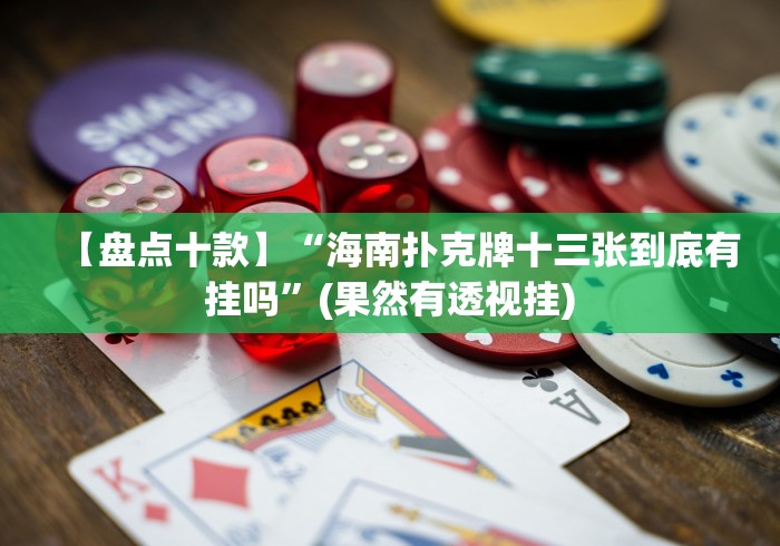 【盘点十款】“海南扑克牌十三张到底有挂吗”(果然有透视挂)