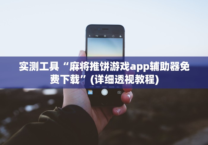 实测工具“麻将推饼游戏app辅助器免费下载”(详细透视教程)