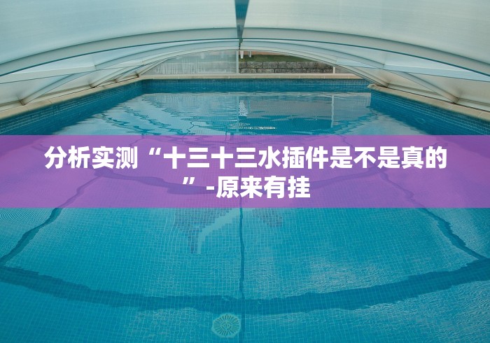 分析实测“十三十三水插件是不是真的”-原来有挂