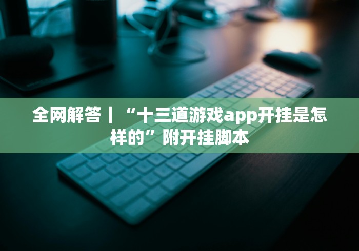 全网解答｜“十三道游戏app开挂是怎样的”附开挂脚本