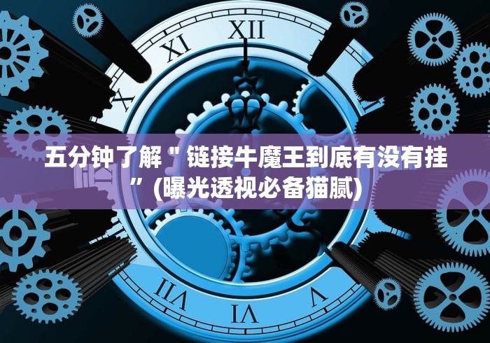 五分钟了解＂链接牛魔王到底有没有挂”(曝光透视必备猫腻)