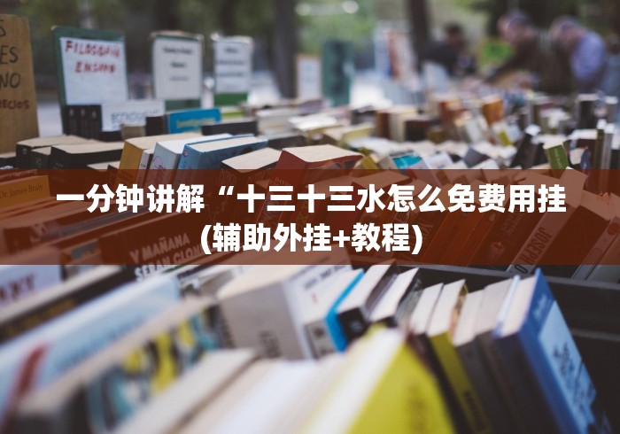 一分钟讲解“十三十三水怎么免费用挂(辅助外挂+教程)