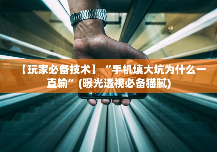 【玩家必备技术】“手机填大坑为什么一直输”(曝光透视必备猫腻)