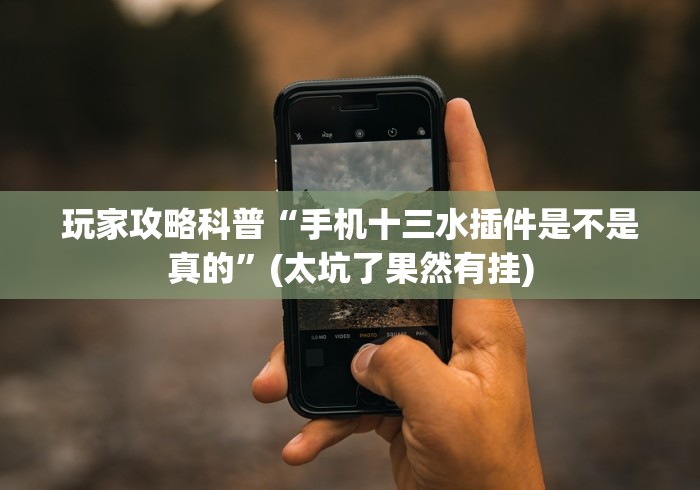 玩家攻略科普“手机十三水插件是不是真的”(太坑了果然有挂)
