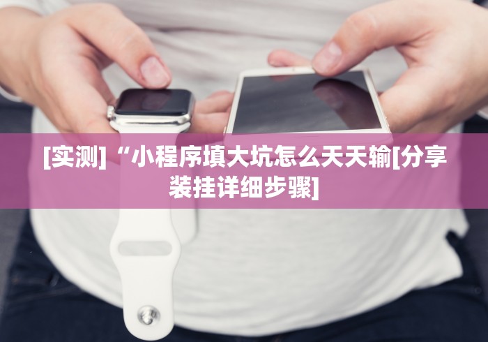 [实测]“小程序填大坑怎么天天输[分享装挂详细步骤]