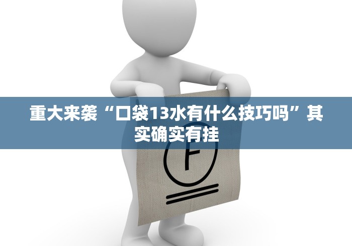 重大来袭“口袋13水有什么技巧吗”其实确实有挂