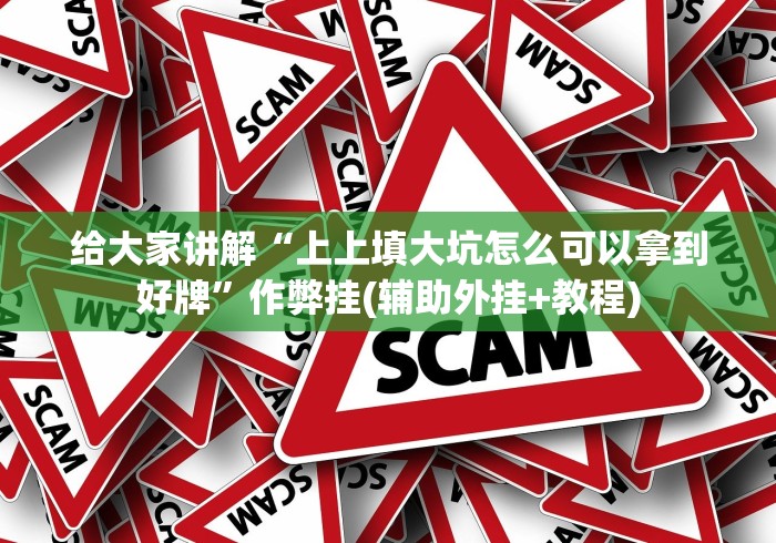 给大家讲解“上上填大坑怎么可以拿到好牌”作弊挂(辅助外挂+教程)