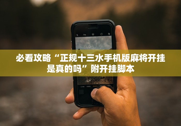 必看攻略“正规十三水手机版麻将开挂是真的吗”附开挂脚本