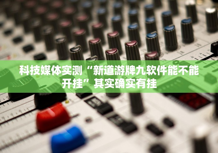 科技媒体实测“新道游牌九软件能不能开挂”其实确实有挂