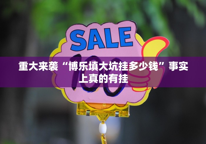 重大来袭“博乐填大坑挂多少钱”事实上真的有挂