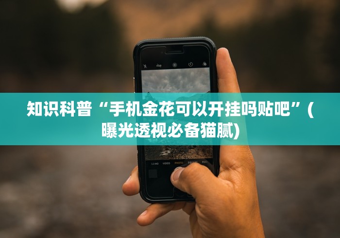 知识科普“手机金花可以开挂吗贴吧”(曝光透视必备猫腻)