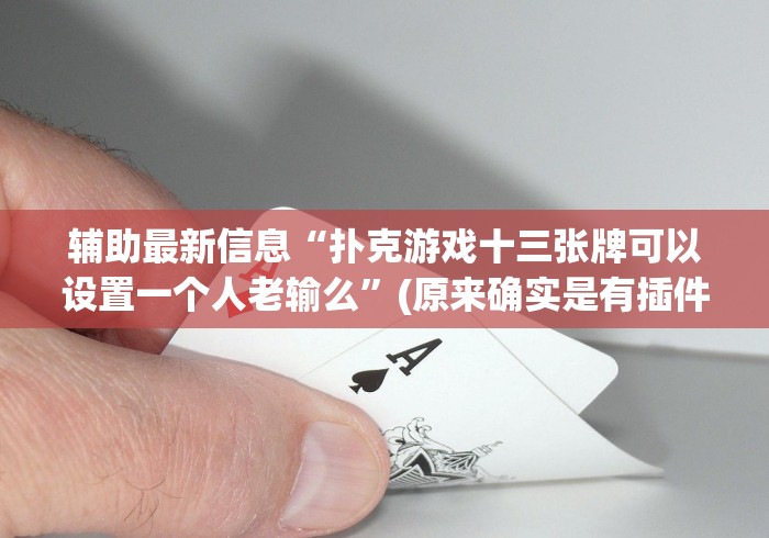 辅助最新信息“扑克游戏十三张牌可以设置一个人老输么”(原来确实是有插件)