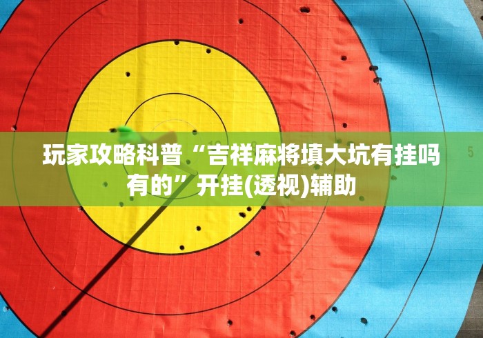 玩家攻略科普“吉祥麻将填大坑有挂吗有的”开挂(透视)辅助