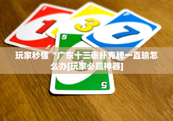 玩家秒懂“广东十三张扑克牌一直输怎么办[玩家必赢神器]