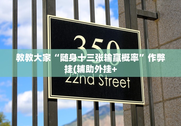 教教大家“随身十三张输赢概率”作弊挂(辅助外挂+