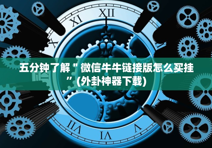 五分钟了解＂微信牛牛链接版怎么买挂”(外卦神器下载)