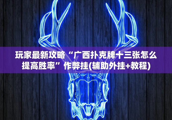 玩家最新攻略“广西扑克牌十三张怎么提高胜率”作弊挂(辅助外挂+教程)