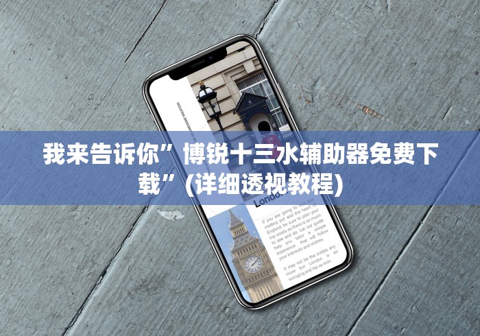 我来告诉你”博锐十三水辅助器免费下载”(详细透视教程)