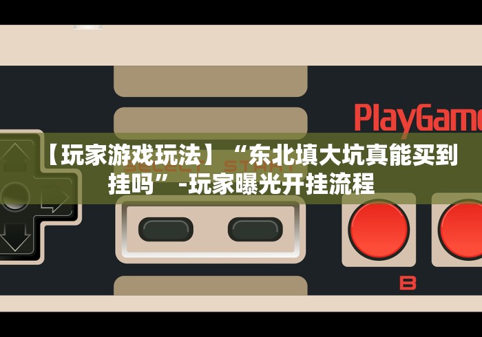 【玩家游戏玩法】“东北填大坑真能买到挂吗”-玩家曝光开挂流程