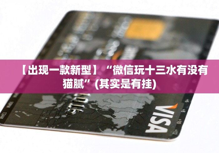 【出现一款新型】“微信玩十三水有没有猫腻”(其实是有挂)