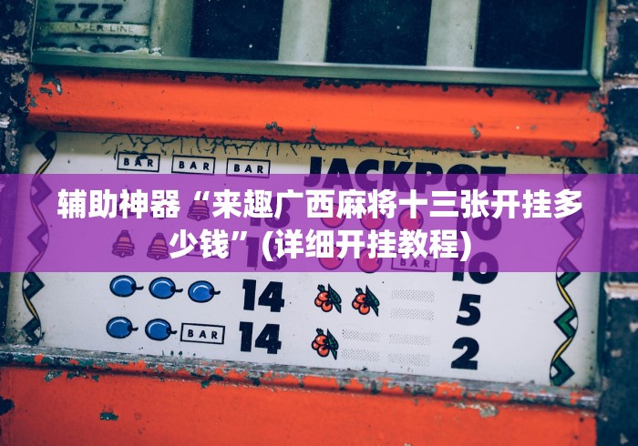 辅助神器“来趣广西麻将十三张开挂多少钱”(详细开挂教程)
