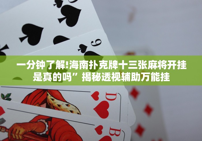 一分钟了解!海南扑克牌十三张麻将开挂是真的吗”揭秘透视辅助万能挂