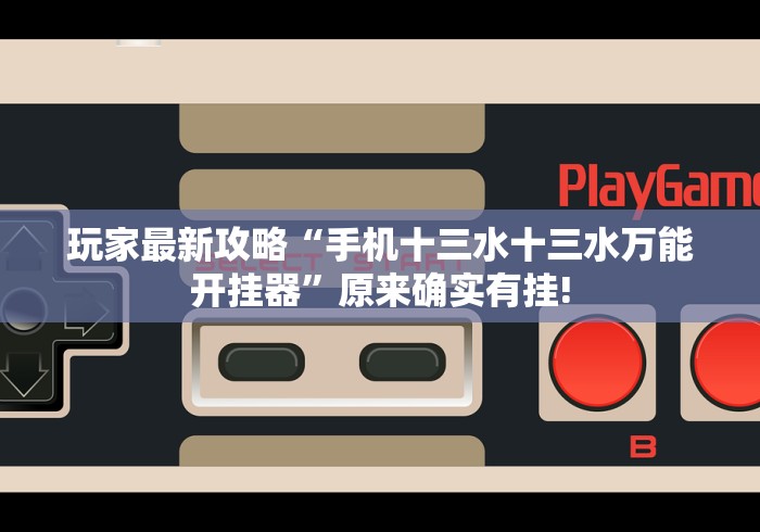 玩家最新攻略“手机十三水十三水万能开挂器”原来确实有挂!