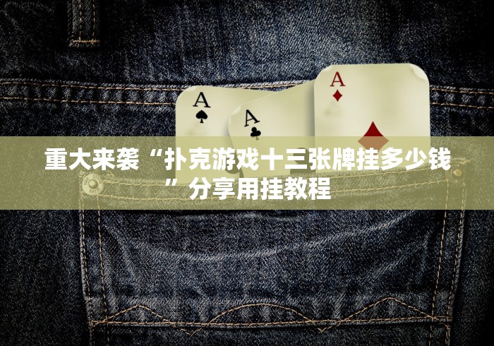 重大来袭“扑克游戏十三张牌挂多少钱”分享用挂教程