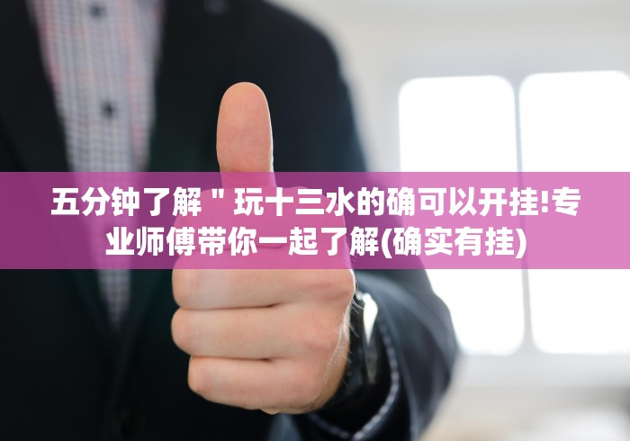 五分钟了解＂玩十三水的确可以开挂!专业师傅带你一起了解(确实有挂)