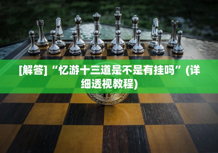 [解答]“忆游十三道是不是有挂吗”(详细透视教程)