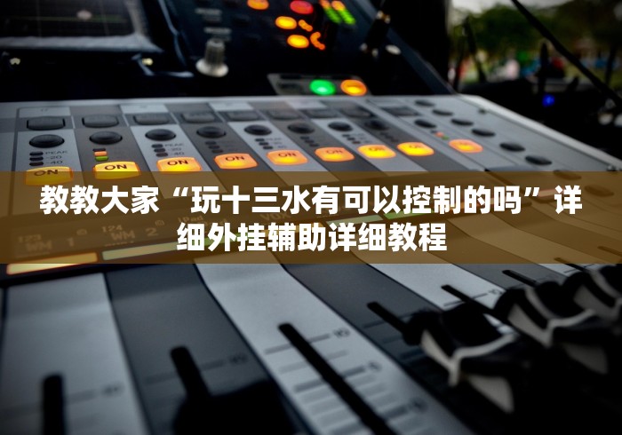 教教大家“玩十三水有可以控制的吗”详细外挂辅助详细教程