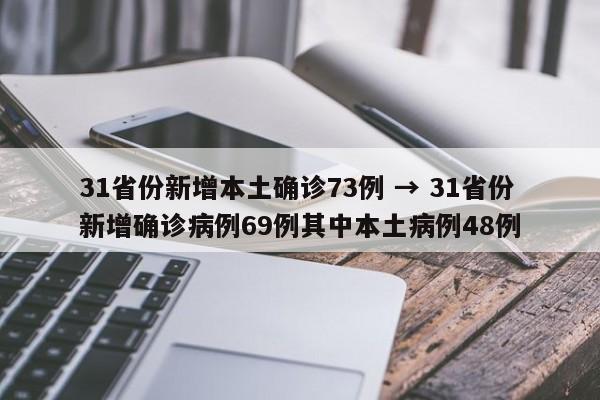 31省份新增本土确诊73例 → 31省份新增确诊病例69例其中本土病例48例